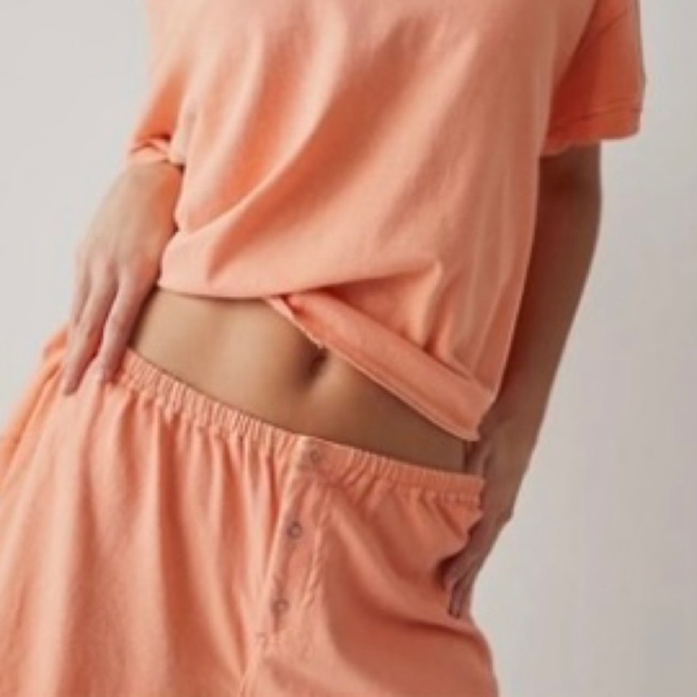 Free people Just Be Chill sloughing Shorts-orange